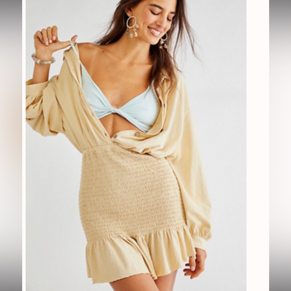 Free People ruched dress